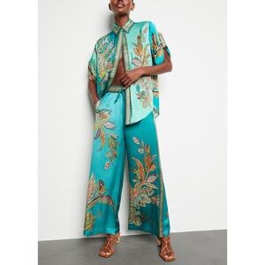 Alemais Franca shirt, size 4 US, silk satin, mint condition